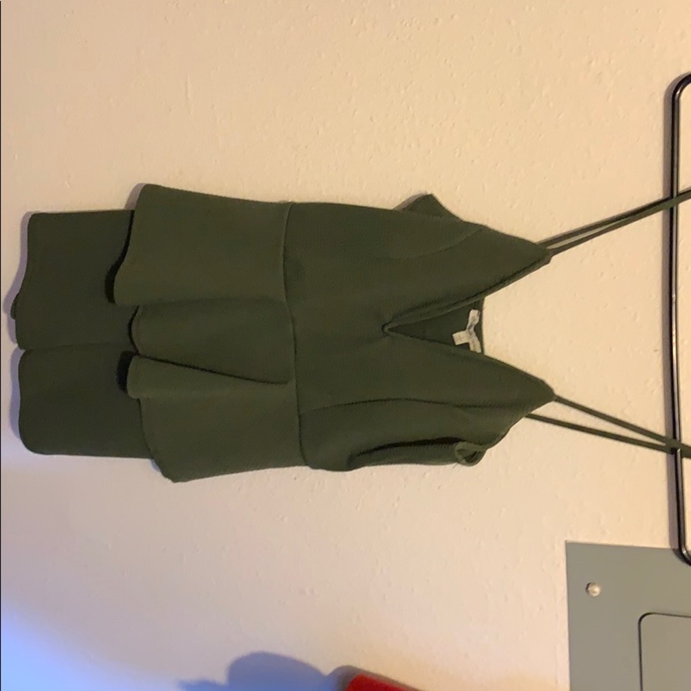 Navy green romper